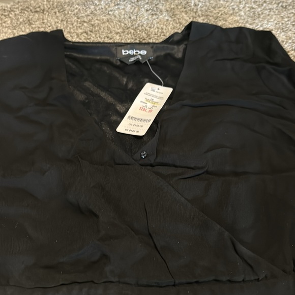 ✨NWT✨ BEBE Clair Lace Inset Black Dress Size 0 - Picture 4 of 4